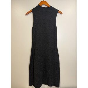 Womens Sweater Dress Size Large Sleeveless Turtleneck Causal Chic Cozy Winter